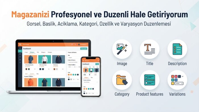 e-ticaret ürün görsellerinizi ve içeriklerinizi düzenlerim