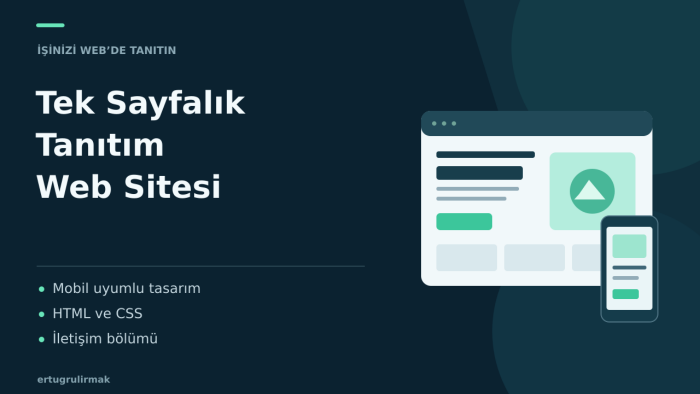 mobil uyumlu sade bir tanıtım sayfası hazırlarım