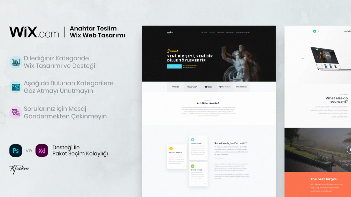 anahtar teslim Wix sitenizi oluştururum