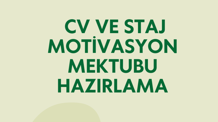 cv ve motivasyon mektubu hazırlamada hizmet verebilirim