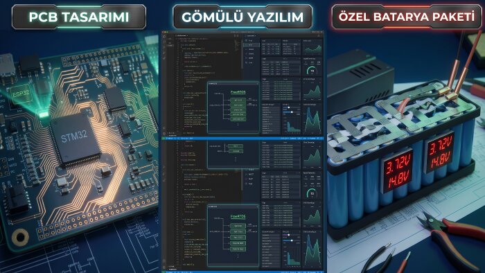 gömülü yazılım + PCB + batarya yenilemede destek olurum