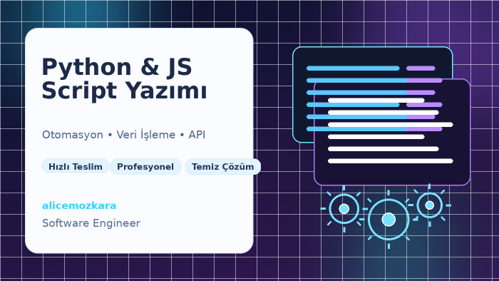 sizin için python ve js de script yazabilirim