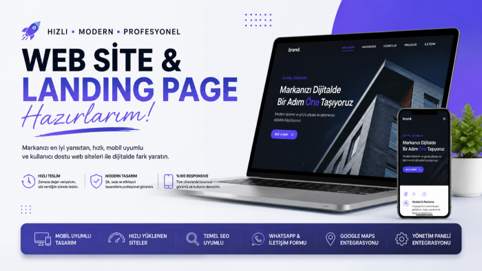 profesyonel ve hızlı web site hazırlarım 1 günde teslim