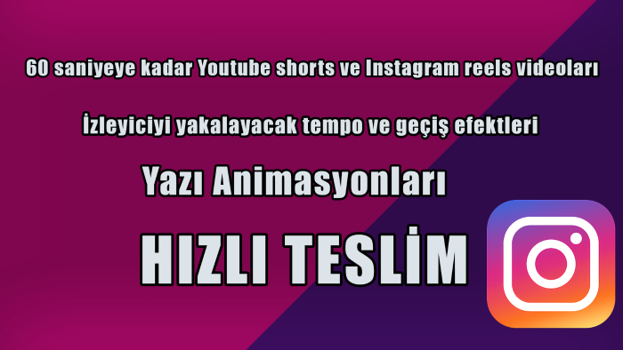 shorts, meta ve reels videolarınızı hızlıca hazırlarım