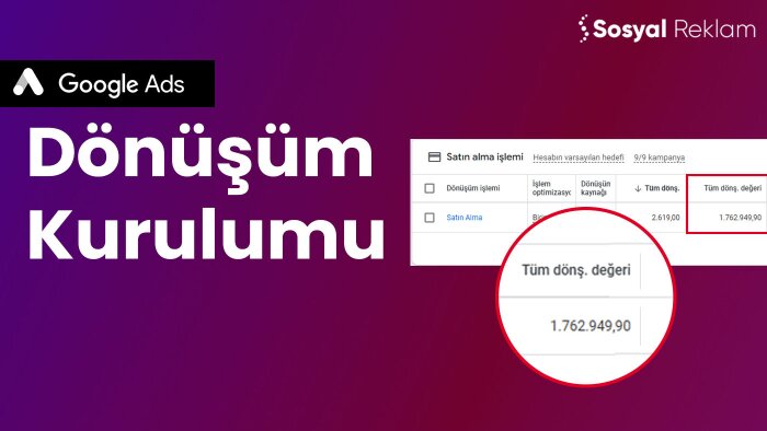 Google Ads dönüşüm kurulumu yaparım
