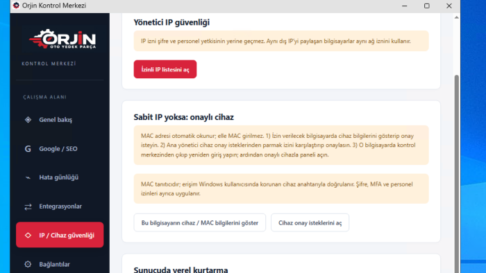 web sitenize EXE destekli güvenlik sistemi kurarım