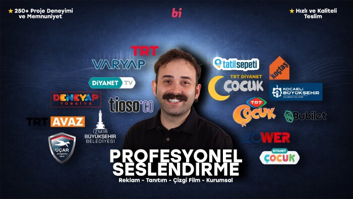 projelerinizi profesyonel bir şekilde seslendirebilirim
