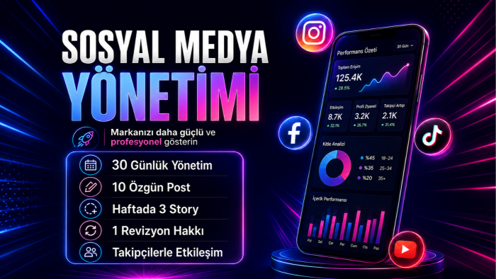 markanıza özel sosyal medya yönetimi yaparım