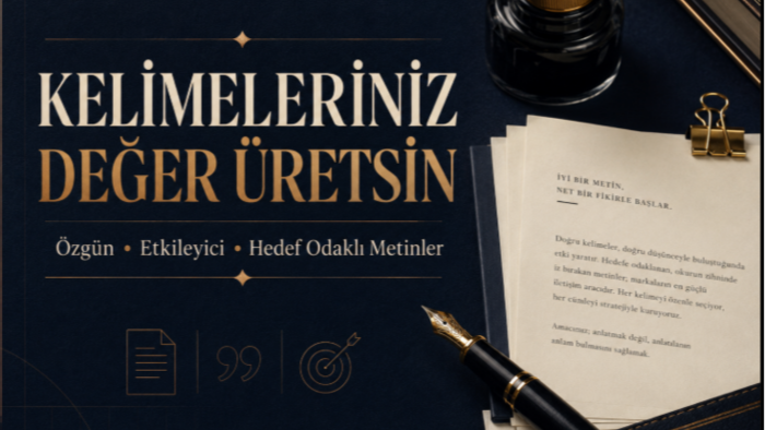 ihtiyacınıza özel etkileyici metinler yazarım