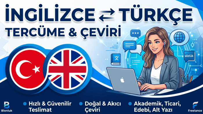 profesyonel İngilizce ve Türkçe çeviri hizmeti sunuyorum