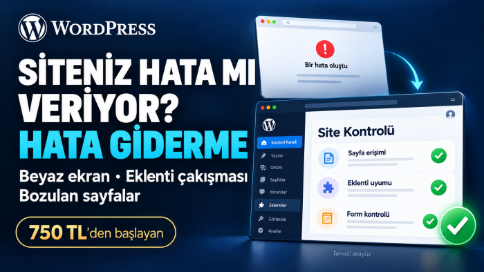 WordPress sitenizdeki hata ve eklenti sorunlarını gideririm