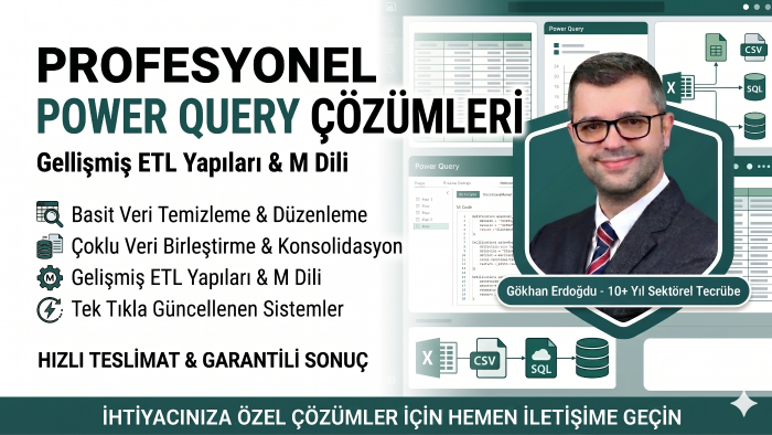 Power Query ile veri temizleme ve otomasyon yaparım