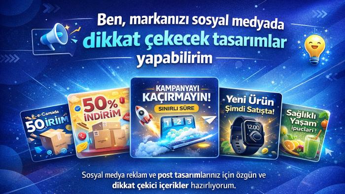 sosyal medya reklam ve post tasarımları yapıyorum