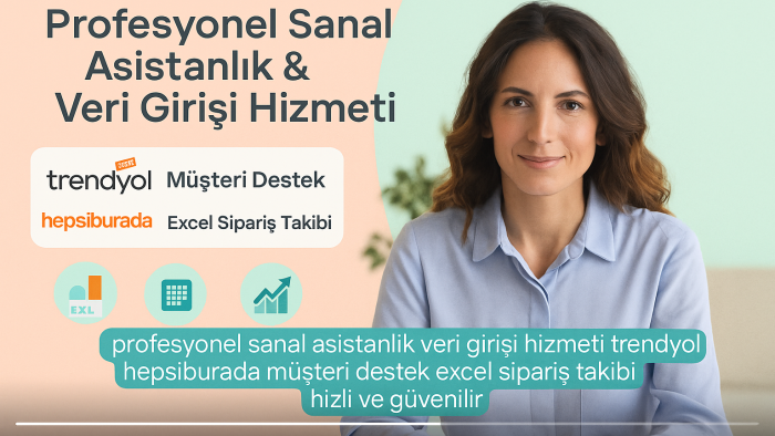 siparişlerinizi takip eder ve düzenli veri girişi yaparım