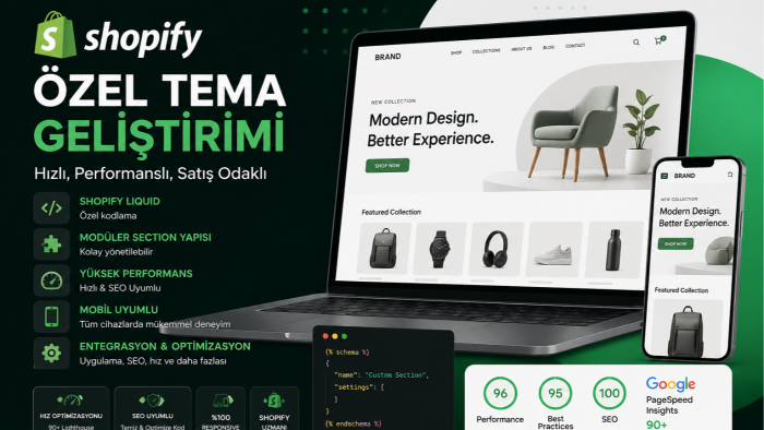 Shopify tema geliştiririm ve optimize ederim