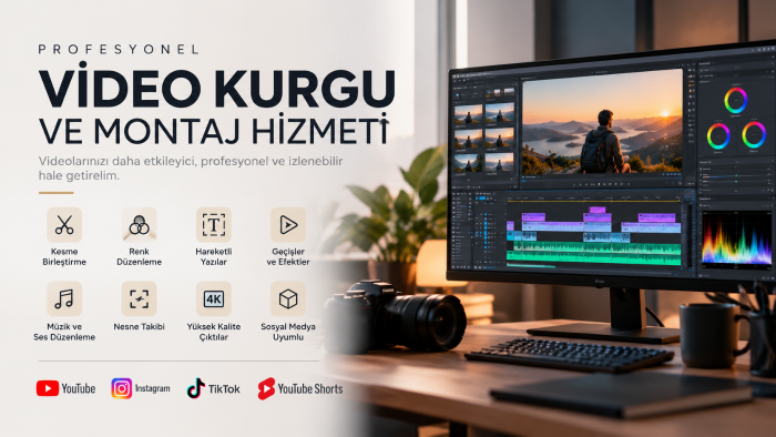 profesyonel biçimde videolarınızı düzenler editlerim