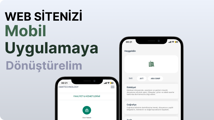 web sitenizin webview mobil uygulamasını yapabilirim