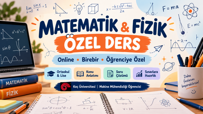 matematik ve fizik online dersleri veriyorum