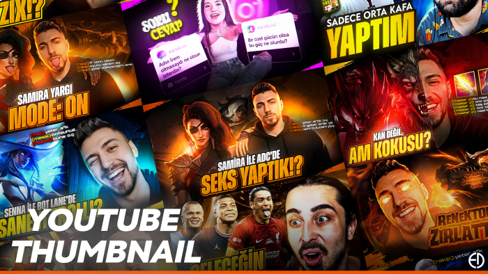 YouTube videonuzun thumbnailini yaparım