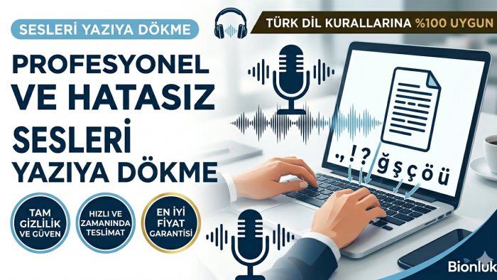 titiz ve hızlı bir şekilde kayıtları metine dökerim