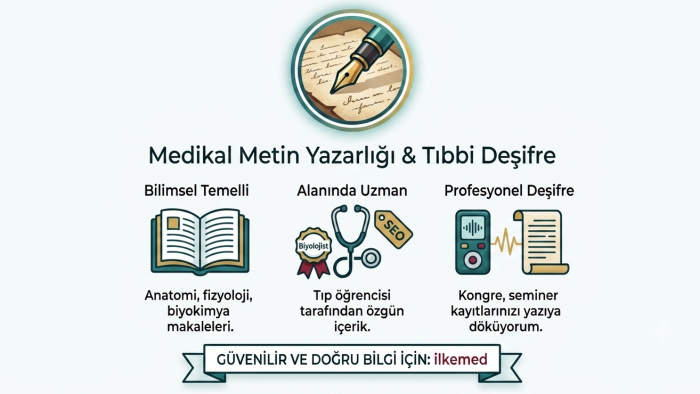 bir tıp öğrencisi olarak metin yazarlığı yapıyorum