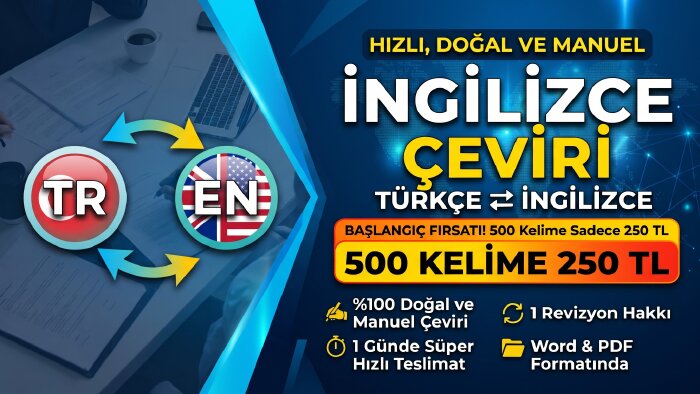 İngilizce - Türkçe çeviri yaparım