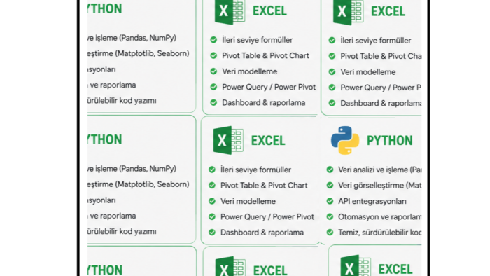 python ve excel ile veri analizi yaparım
