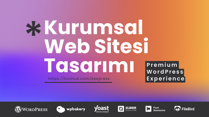 sizin için WordPress tabanlı kurumsal web sitesi yapabilirim