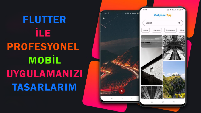  Flutter ile profesyonel mobil uygulamanızı tasarlarım