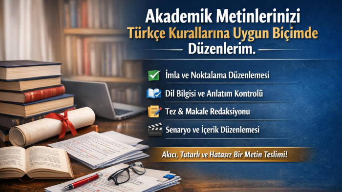Türkçe öğretmeni titizliği ile metin düzenlemesi yaparım