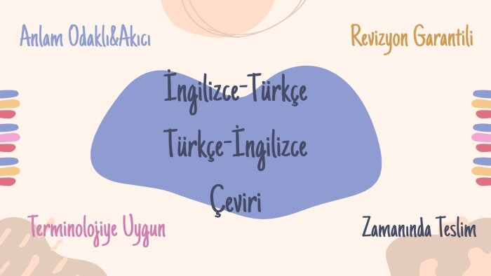 akıcı ve doğal çeviriler yaparım