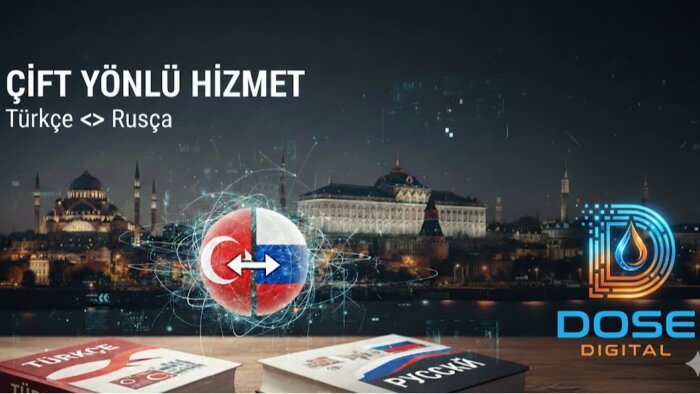 Türkçe ve Rusça çift yönlü makale ve çeviri hizmeti yaparım