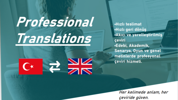kaliteli ve hızlı İngilizce-Türkçe çeviri yaparım