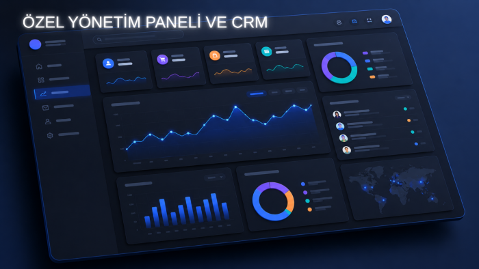 işletmenize özel yönetim paneli ve CRM geliştirebilirim