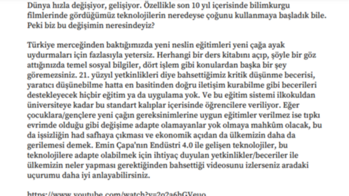 ilgi çekici metinler yazıyorum