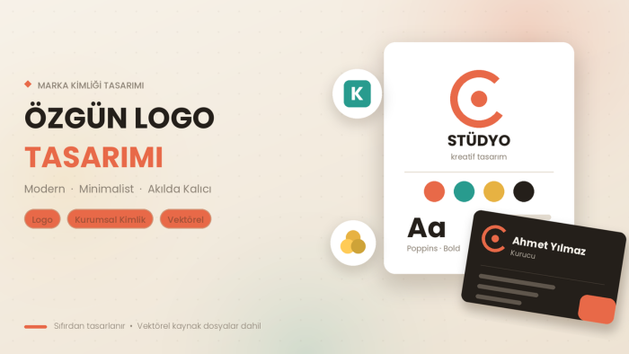 markanıza özel modern ve özgün logo tasarlarım