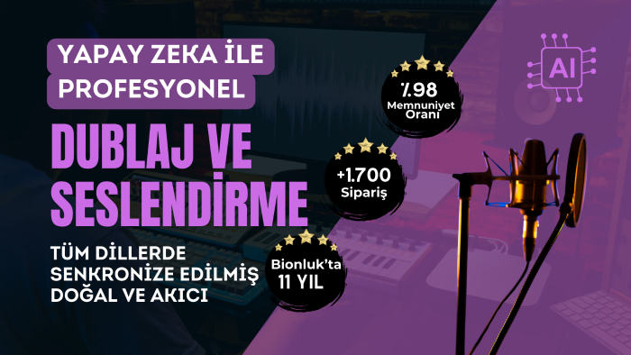yapay zeka araçlarıyla profesyonel seslendirme yapabilirim
