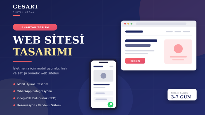 anahtar teslim modern web sitesi yaparım