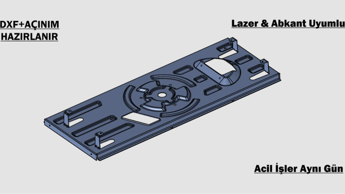 lazer kesim ve abkant için DXF ve açınım hazırlarım