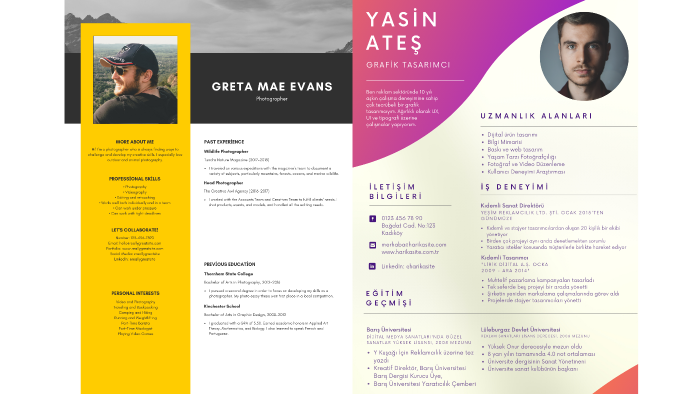 sizin için profesyonel Cv hazırlayabilirim
