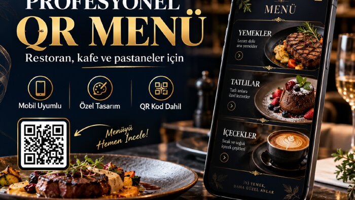 restoran ve kafeler için profesyonel QR menü hazırlarım