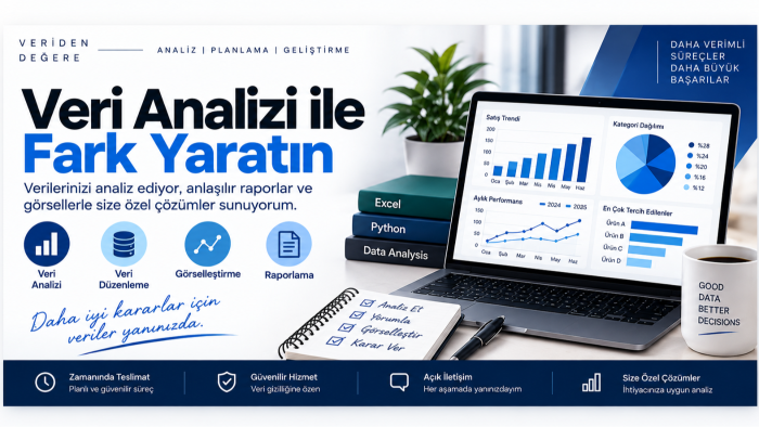 verilerinizi analiz eder ve anlaşılır raporlara dönüştürürüm