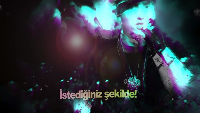 müzik kliplerine rgb yazı efekti yaparım