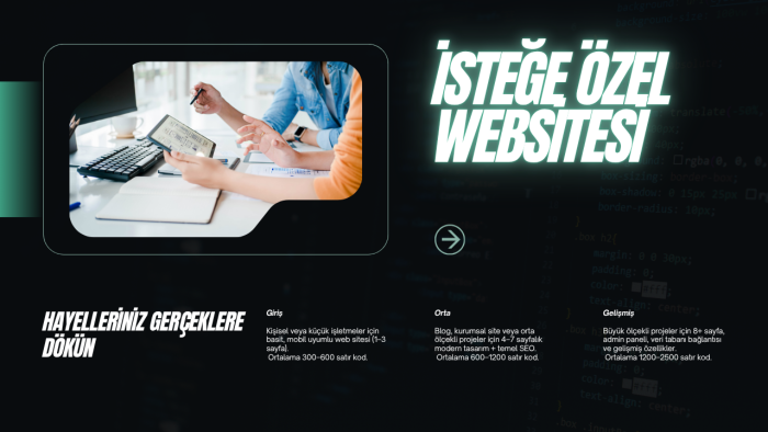 hayalinizdeki websitesini yaparım