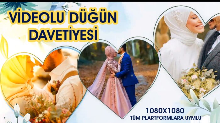 profesyonel bir şekilde davetiye video tasarımınızı yaparım