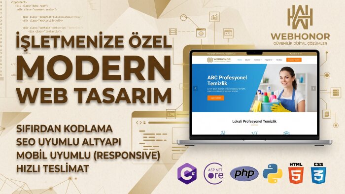 işletmenize özel modern ve hızlı bir web sitesi tasarlarım