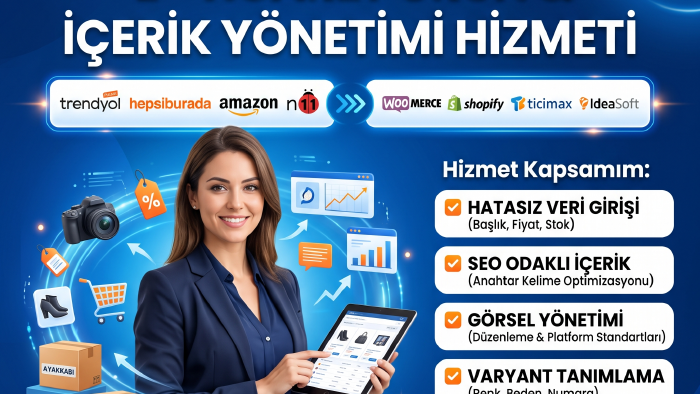 sitenize SEO uyumlu ürün ve içerik girişi yapabilirim