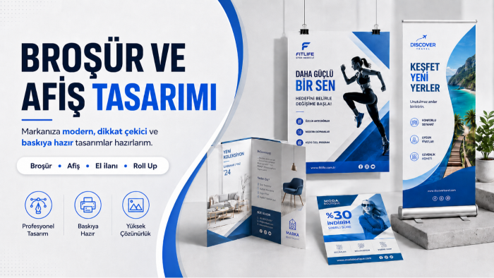 markanıza özel broşür ve afiş tasarımı hazırlayabilirim