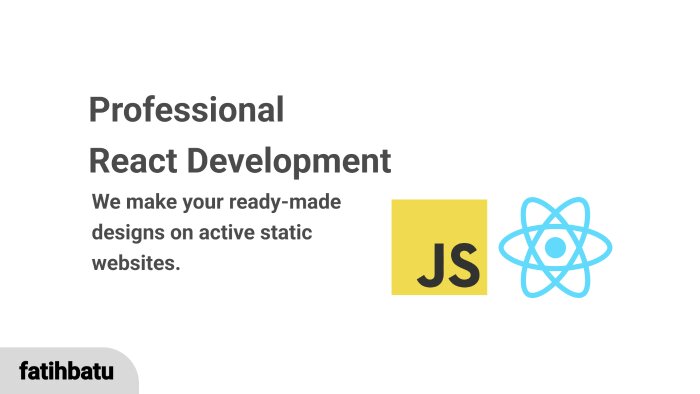 react ile web sitenizi geliştirebilirim