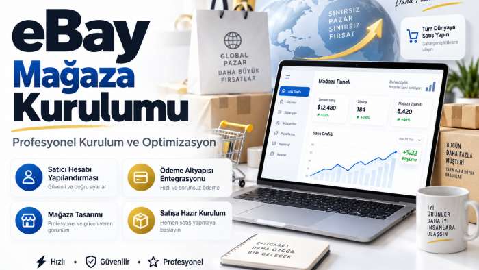 eBay mağazanızı kurabilir ve profesyonel şekilde yönetirim